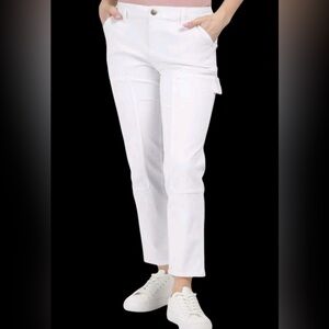 1822 Denim Women’s Utility Carpenter Ankle Pants Crisp White Size 14.